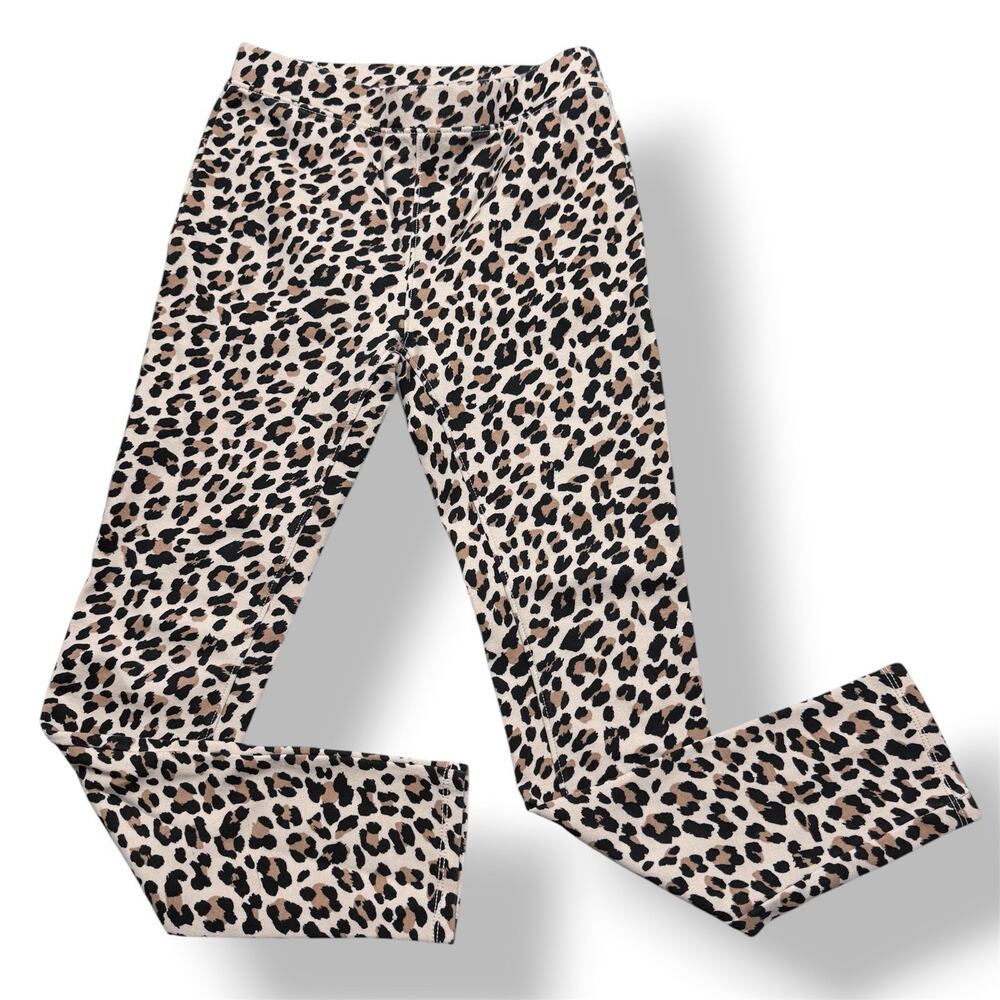 The Children’s Place Girls Leopard Print Leggings Size 12 Stretch Pants Animal